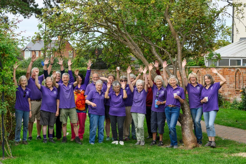Stonehouse in Bloom volunteers in the Old Chapel Garden