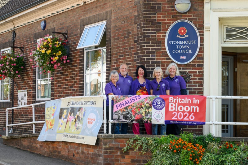 Stonehouse in Bloom volunteers in front of the Town Council