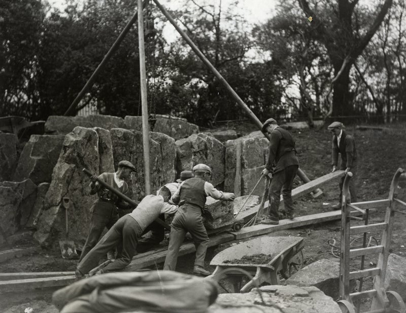 A group of men working on a construction site
