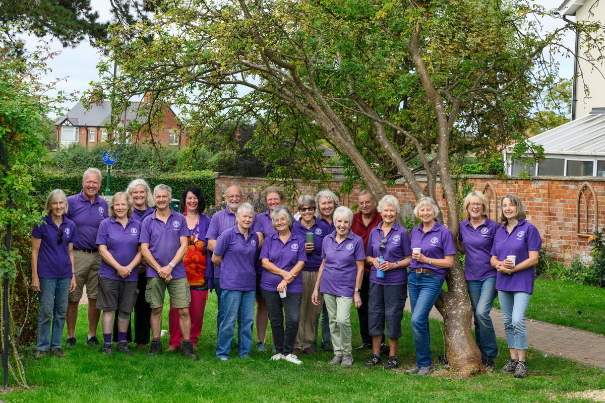 Stonehouse in Bloom volunteers in the Old Chapel Garden