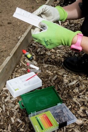 Testing soil pH