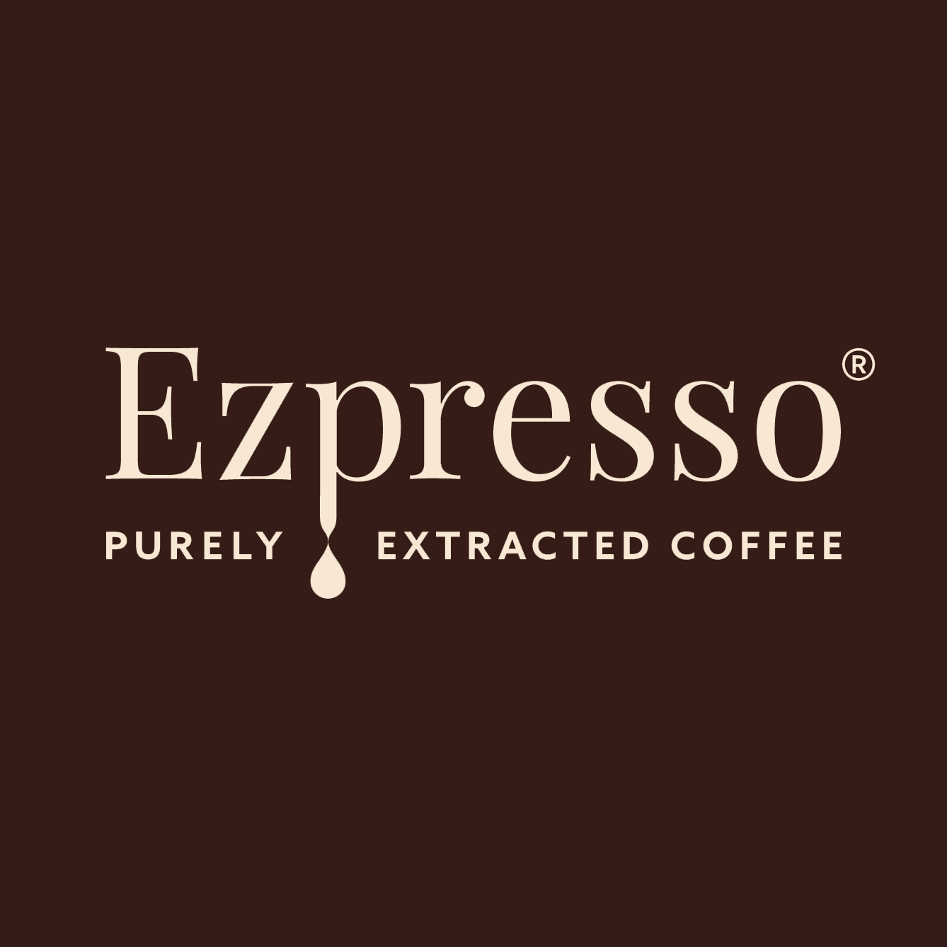 A brown and white logo