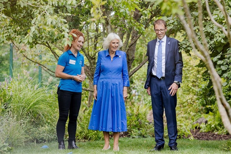 Queen Camilla unveils new garden for dogs